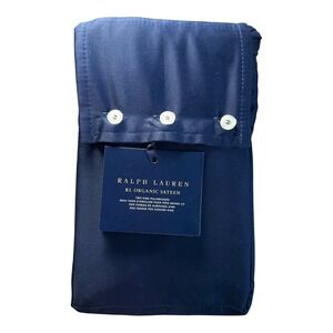 Ralph Lauren Home 2 King Pillowcase Organic Cotton‎ Polo Navy Blue NWT